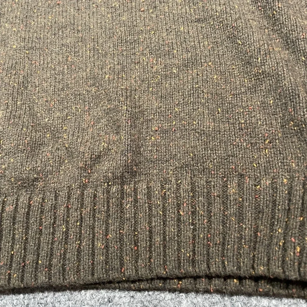 Alesbury Sweater 1/4 Button Men's XL Brown Speckled Pullover Preppy Hipster Golf